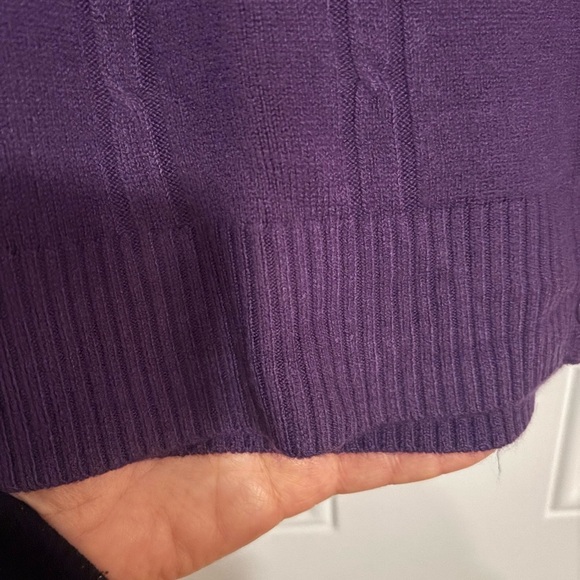 ❤️2/$15 or 3/$21❤️ NWT Carol Rose Deep Purple Cardigan, Size Small - Picture 4 of 9